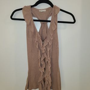 Anthropologie zip front tank size M